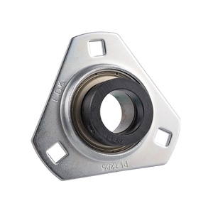 ตลับลูกปืนแบบมีหน้าแปลน 3 รูยึด ผลิตจากเหล็กปั๊มขึ้นรูป LDK รุ่น SAPFT201 SAPFT202 ขนาด 11/16 นิ้ว SAPFT203-11 ตลับลูกปืนแบบ Pillow Block ล็อคแบบ Eccentric สำหรับจาระบีชนิด High Grease - Product Image 1