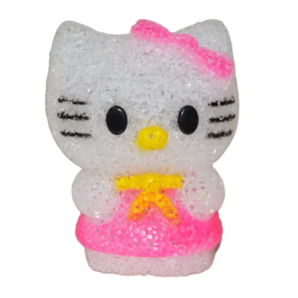 Светодиодный ночной Светильник hello kitty EVA, светодиодный Ночной светильник, меняющий цвет, хрустальный светильник hello Kitty