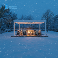 Pergola bioclimatique en aluminium thermolaqué SWEET HOME, toit à lames orientables, respectueuse de l'environnement, pour jardin extérieur, décorations de jardin