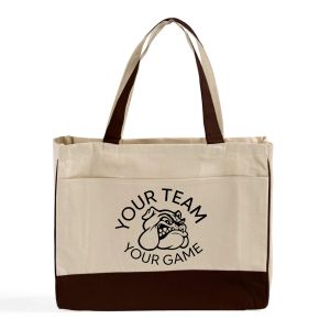 Sacs fourre-tout en toile personnalisés pour enfants, avec poche avant externe, pour programmes sportifs jeunesse, cadeaux de matchs, sacs fourre-tout - Product Image 2