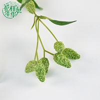 Fleur artificielle en soie, branche de mûrier vert, 86 cm de long, avec 33 têtes de fruits pour la décoration de vases rustiques