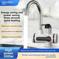 Robinet d'eau chaude instantanée électrique pour usage domestique, robinet de cuisine à chauffage instantané, affichage numérique, température constante à fréquence contrôlée