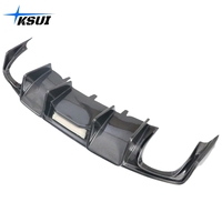 Diffuseur arrière en fibre de carbone de haute qualité KSUI avec éclairage LED pour Audi A4/S4 B8 (2007-2015) - Rétrofit/Amélioration