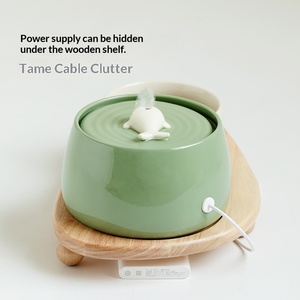 Gamelle en céramique pour chien avec <span class=keywords><strong>fontaine</strong></span> <span class=keywords><strong>à</strong></span> eau, filtre automatique, distributeur d'eau silencieux, abreuvoir en forme de baleine – Vente en gros fabricant - Product Image 2