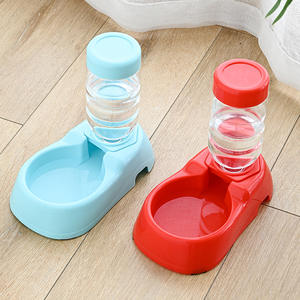 Kingtale Gamelles en plastique pour petits chiens sans goutte à goutte Caisse pour chiens Distributeur de bouteilles d'eau Hauteur réglable Debout pour boire - Product Image 5