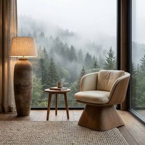 Juego de Sillones para Restaurante y Hotel, Estructura de Madera, Tapicería de Tela, Diseño Contemporáneo para Sala de Estar y Dormitorio - Product Image 5