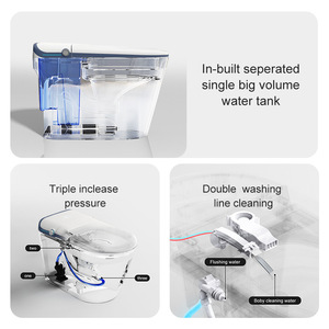 Limite di pressione dell'acqua a sifone automatico per WC intelligente La nuova versione inglese include il telecomando S-Trap per uso domestico in bagno - Product Image 3