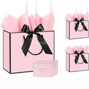 Bolsas de Regalo con Lazos y Asas para Cumpleaños, Bodas, Escuela y Negocios, Bolsas de Compras - Product Image 1