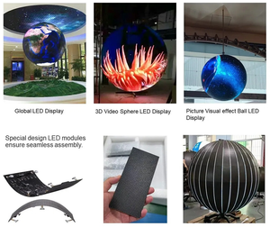 จอ LED ทรงกลมโค้งงอได้ P1.5-P4 สำหรับโฆษณาในร่มและกลางแจ้ง ผนังวิดีโอ LED สำหรับเวที โรงแรม ร้านอาหาร สถานี - Product Image 6