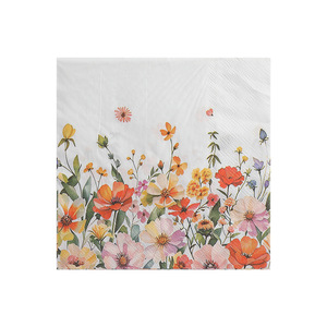 Floral Printed Paper Napkins 330mm Disposable For Wedding Birthday Party 20 Sheets Per Pack - Product Image 5