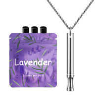 Arôme Vitamine Inhalateur Fumer Plante Thérapie Diffuseur D'encens En Métal Fidget Outil Respiration Sifflet Anxiété Collier Spinner Adultes