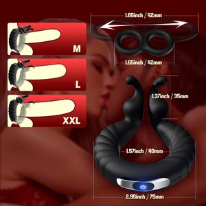 Vibromasseur Cock Ring Pénis Retarder L'éjaculation Cock ring pour Homme Couple Anneaux Clitoris Stimulateur <span class=keywords><strong>Penisring</strong></span> Sex Toys pour Adultes 18 - Product Image 3