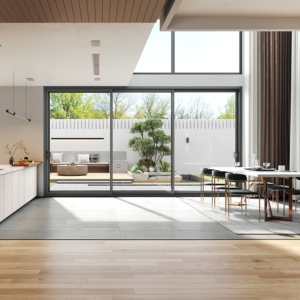 Puertas Corredizas Horizontales de Perfil de Aluminio con Doble Acristalamiento y Sellado Superior, Aprobadas por el Estándar Australiano - Product Image 1