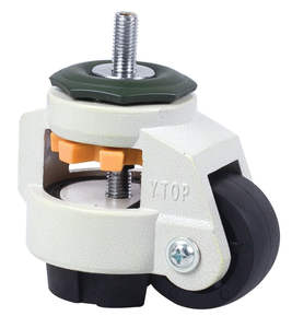 Plaque pivotante personnalisée, pédale rétractable auto-nivelante, roue de roulette en <span class=keywords><strong>nylon</strong></span> pour établi - Product Image 1