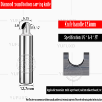 YUFU Fraise à face diamantée à fond rond personnalisable, insert PCD, HRC93, non revêtue, pour fraisage conventionnel, support OEM