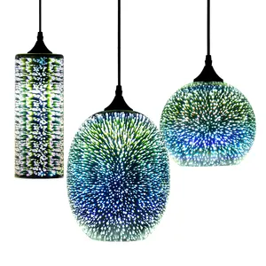 Tonghua современные 3D светодиодные цветные светильники, декоративная стеклянная люстра, Подвесная лампа для дома E26 E27 лампочка эдисона