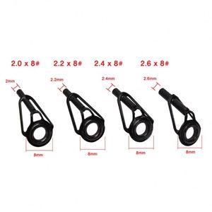 Orjd 40 pièces/lot Kit de réparation de guides de canne à pêche DIY, anneaux de guidage pour la construction de <span class=keywords><strong>cannes</strong></span> à pêche - Product Image 6