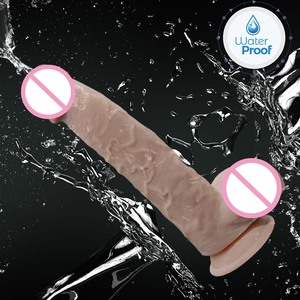 9,4 Zoll Double Layer Sliding <span class=keywords><strong>Skin</strong></span> Dong Biegbarer Kiel Riesiger realistischer Drachen dildo Sexspielzeug für Erwachsene - Product Image 4