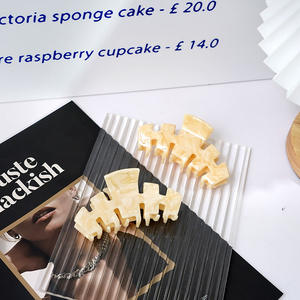 Pinza de Pelo Personalizada de Diseño, Color Beige, Hueca, de Alta Calidad, Pinza de Acetato para el Cabello, Moda Unisex - Product Image 6