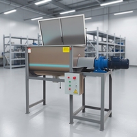 Mélangeur à ruban industriel avec pièces de contact en acier inoxydable SS304 pour utilisation en usine chimique