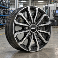 Jantes en alliage RUJ Wheels MSW 48 VAN 6H 16 pouces 6x120 6x130 pour Mercedes Sprinter VW Crafter MAN TGE Ford Transit Camper Iveco Daily