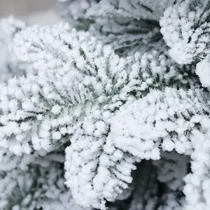 180cm 6ft tuyết đổ xô nhân tạo Vân sam Cây giáng sinh với đèn LED dễ dàng lắp ráp có thể gập lại đứng nhà văn phòng bên hiển thị - Product Image 3