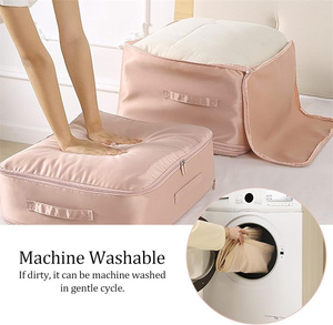 Large Capacity <b>Storage</b> Bag Travel Use Heavy Duty Moving Bags for Comforters Blankets Bedding <b>Clothes</b> Space Saver Bags - Product Image 6
