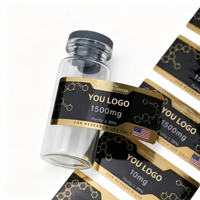 Etiquetas Personalizadas con Borde de Lámina Dorada, Estampado en Caliente, Adhesivos UV para Frascos de Vidrio, Botellas de Muestra, Autoadhesivas