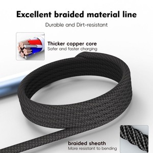 Đa Chức Năng 5 Trong 1 Cáp USB Nylon Bện Pd 100W Nhanh Chóng Sạc Cáp Dữ Liệu Cho Điện Thoại Di Động Máy Tính Bảng Tai Nghe Máy Tính Bền - Product Image 6