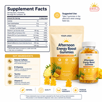 Complément alimentaire, gommes énergétiques pour les employés de bureau, étiquette privée personnalisée, saveur tropicale, vitamine C, biotine, gommes
