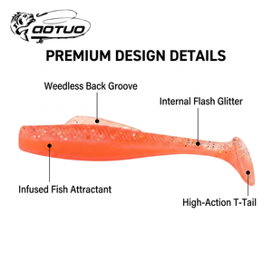 Señuelo Flotante T-Tail de TPR Suave, Cebo Artificial de Cola de Paleta de 4-12cm para Perca, Lubina y Pesca Ligera <span class=keywords><strong>en</strong></span> Agua Dulce - ¡Gran Venta! - Product Image 3
