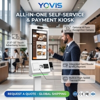 Kiosque de commande en libre-service sur pied avec écran tactile LCD publicitaire tout-en-un de 32 pouces pour les systèmes de point de vente et les paiements dans les restaurants