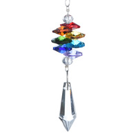Attrape-soleil, article transfrontalier très demandé de Yiwu, carillon éolien en métal et cristal coloré au design pastoral, décoration suspendue DIY en forme de papillon pour