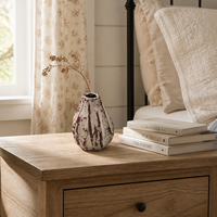 Vase en pulpe recyclée, finition asymétrique, pour décoration intérieure bohème rustique, coffret cadeau durable, ensemble d'objets d'art