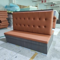 Banquette de restaurant moderne en cuir PU marron, avec dossier capitonné, pour café, bar, hôtel, salle à manger