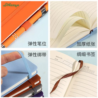 Cuaderno de notas impreso personalizado con forro de oficina de negocios de alta calidad, cuaderno de diario de tapa dura A5 personalizado de cuero PU con logotipo