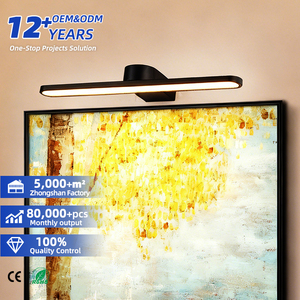 Lámpara de Pared LED Moderna de Aluminio, 12W, 3500K, Blanco Cálido, Control Táctil, Regulable, Montaje en Superficie, para Sala de Estar, Diseño Minimalista - Product Image 1