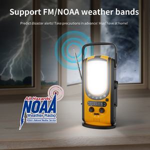 Radio d'urgence multifonctionnelle solaire portable à manivelle avec batterie externe pour la maison - Nouveauté en gros - Product Image 4