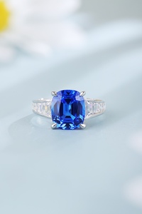 Hot Bán Gốc Bạc Cho Phụ Nữ Của Engagement Wedding Màu Đỏ Hình Bầu Dục Vòng Phòng Thí Nghiệm Tạo Ra Đá Quý Kích Thước Nhẫn Phòng Thí Nghiệm Grown Ruby Vòng - Product Image 4