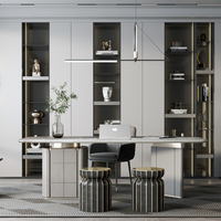 Bureau de rangement de haute qualité au design moderne personnalisé pour la maison, le bureau, l'hôtel, meubles en MDF de style bois au prix d'usine