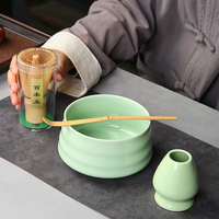 Ensemble de fouets à thé vert en bambou et cuillères à matcha, kit de luxe japonais personnalisable avec logo, cuillère à bambou sur mesure