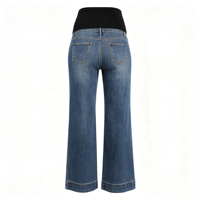 Jean de maternité à soutien abdominal pour femme, coupe large, en denim extensible, décontracté et confortable pour le quotidien