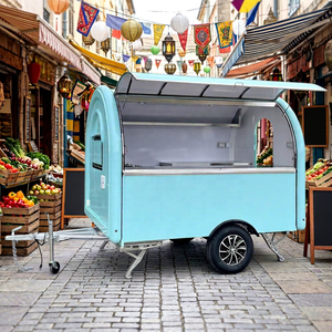 New Creative Outdoor <b>Electric</b> Drive Stainless Steel Mobile Coffee Cart Multifunctional Ice Cream Display Custom Food Tiramisu - Product Image 1