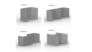 방음 칸막이 4 인 워크스테이션 사무실 책상 콜 센터 칸막이 직원 책상 - Product Image 5