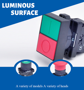 (Công Tắc XB2 Dòng XB2 EL8425) Nút Nhấn Hai Nút Phát Sáng Màu Đỏ Xanh Lá - Product Image 6