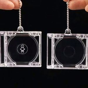 Porte-clés créatif en acrylique transparent pour CD, mini disque personnalisé, porte-clés étoiles préférées, mini étui pour carte NFC, porte-clés album - Product Image 6