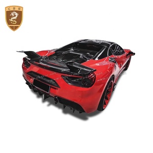 Alerón de aire trasero de fibra de carbono estilo MSY al mejor <span class=keywords><strong>precio</strong></span>, ala ancha para Ferrari <span class=keywords><strong>488</strong></span> <span class=keywords><strong>Spider</strong></span> - Product Image 3