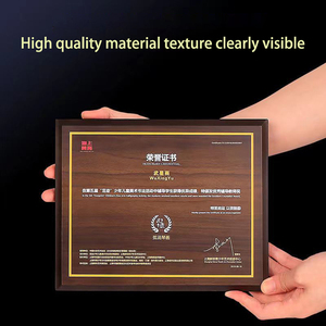 Panneau de fibres de haute densité en bois médaille d'honneur cadeau commémoratif pliable couleur impression <span class=keywords><strong>plaque</strong></span> de titane <span class=keywords><strong>plaque</strong></span> - Product Image 6