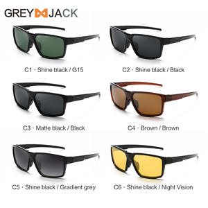 Lunettes de soleil polarisées Greyjack, monture noire, verres TAC, protection UV400 pour le cyclisme, la pêche et les activités de plein air - Product Image 3