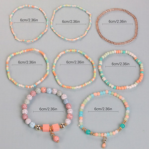 Set di Braccialetti Boho Multistrato con Perline, Bracciali Elastici Vintage alla Moda per Donna, Gioielli per Feste e Uso Quotidiano - Product Image 4